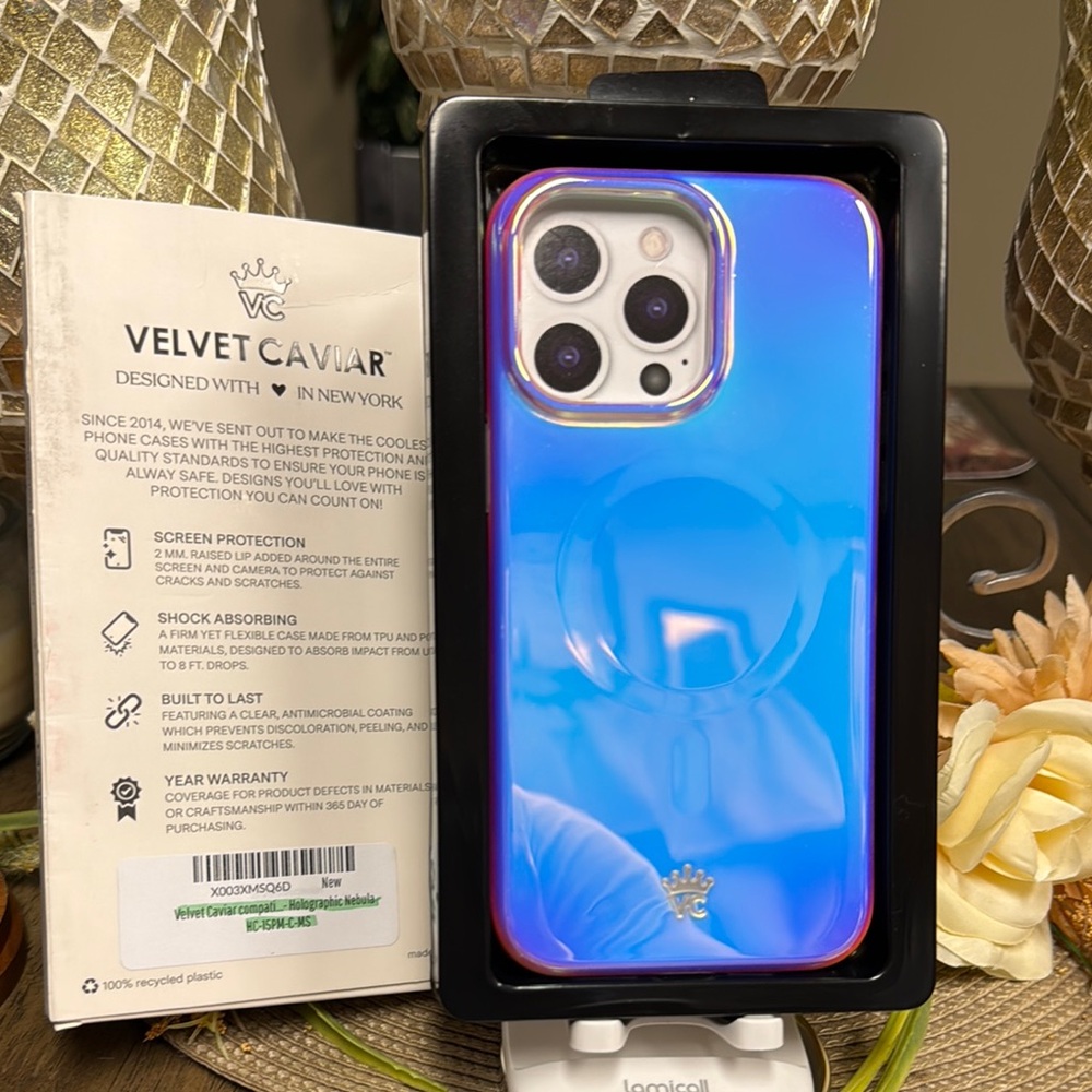 Velvet Caviar Holographic Nebula iPhone 15 Pro Max Case
